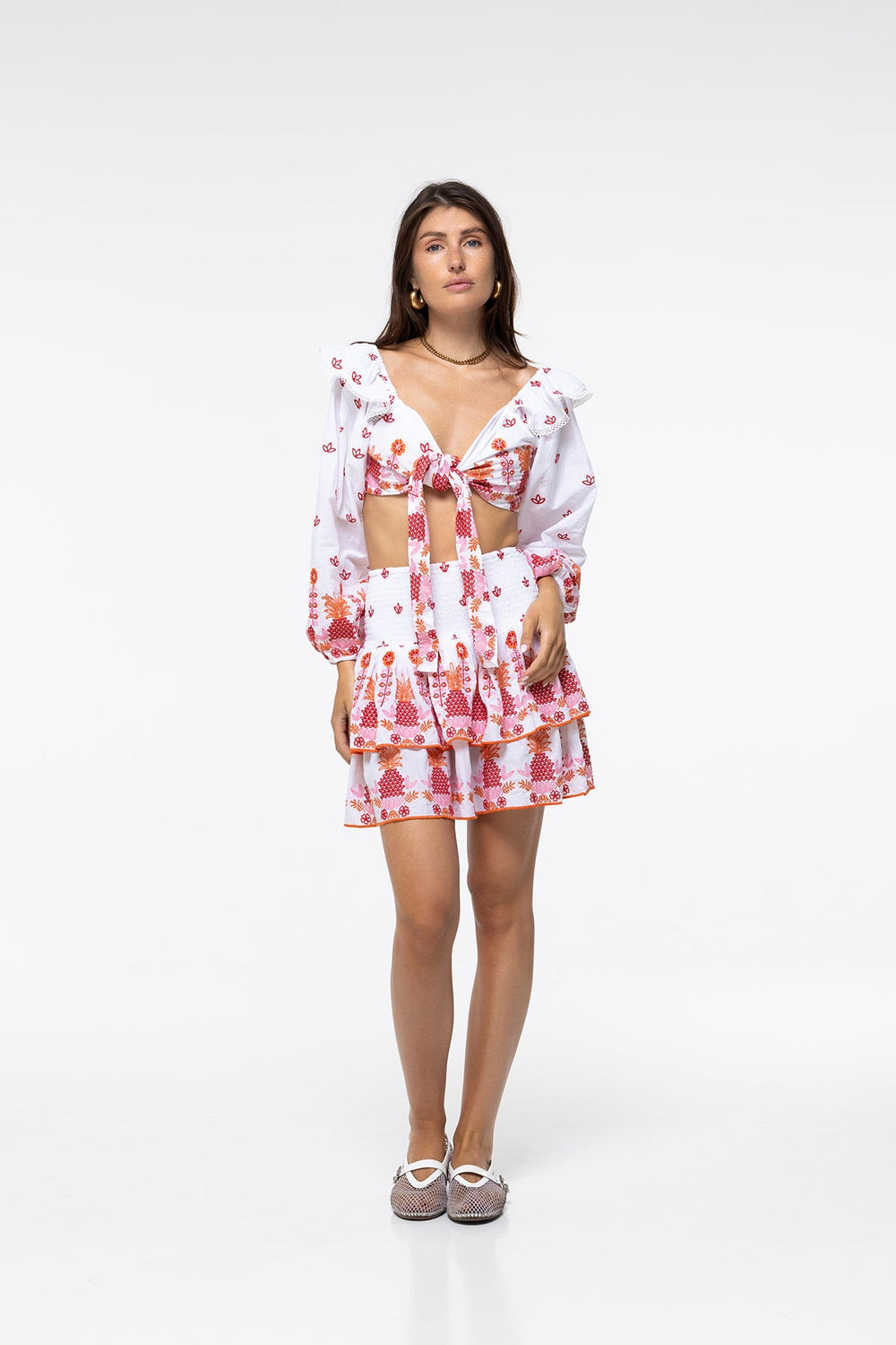 Pauline Skirt Peach Pineapple