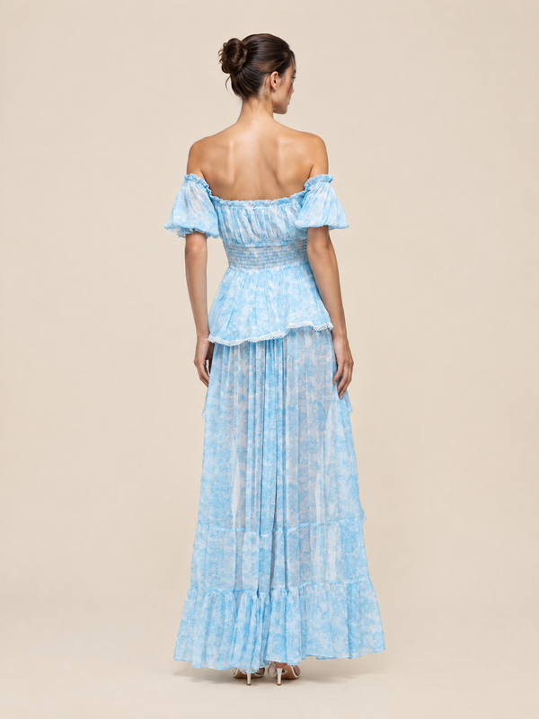 Ella Dress Bleu Jouy by Marlea from Marina St Barth