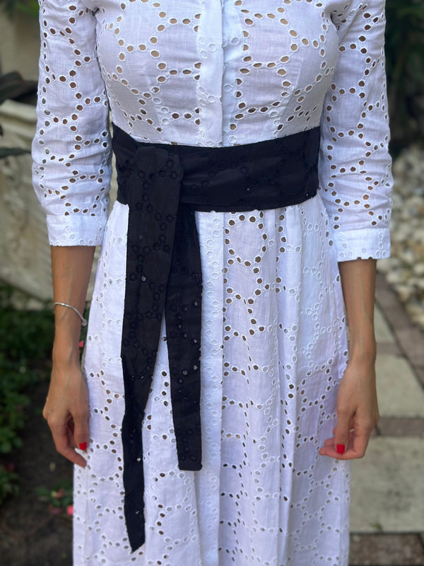 Eyelet Linen Belt by Marina St Barth from Marina St Barth