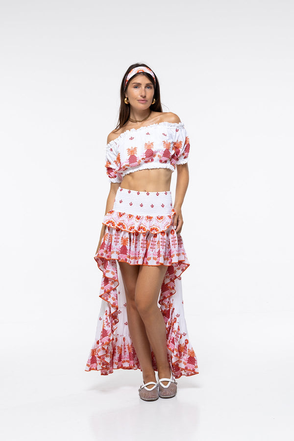 Jenna Top Peach Pineapple