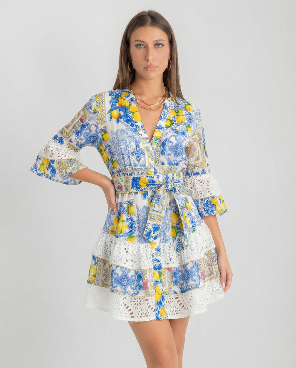 Positano Fame Printed Dress by Luisa Positano from Marina St Barth