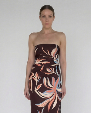 Fern Tube Ruched Maxi Dress by Rococo & Sand from Marina St Barth
