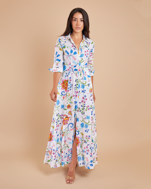 Shirt Dress New Linen Printed