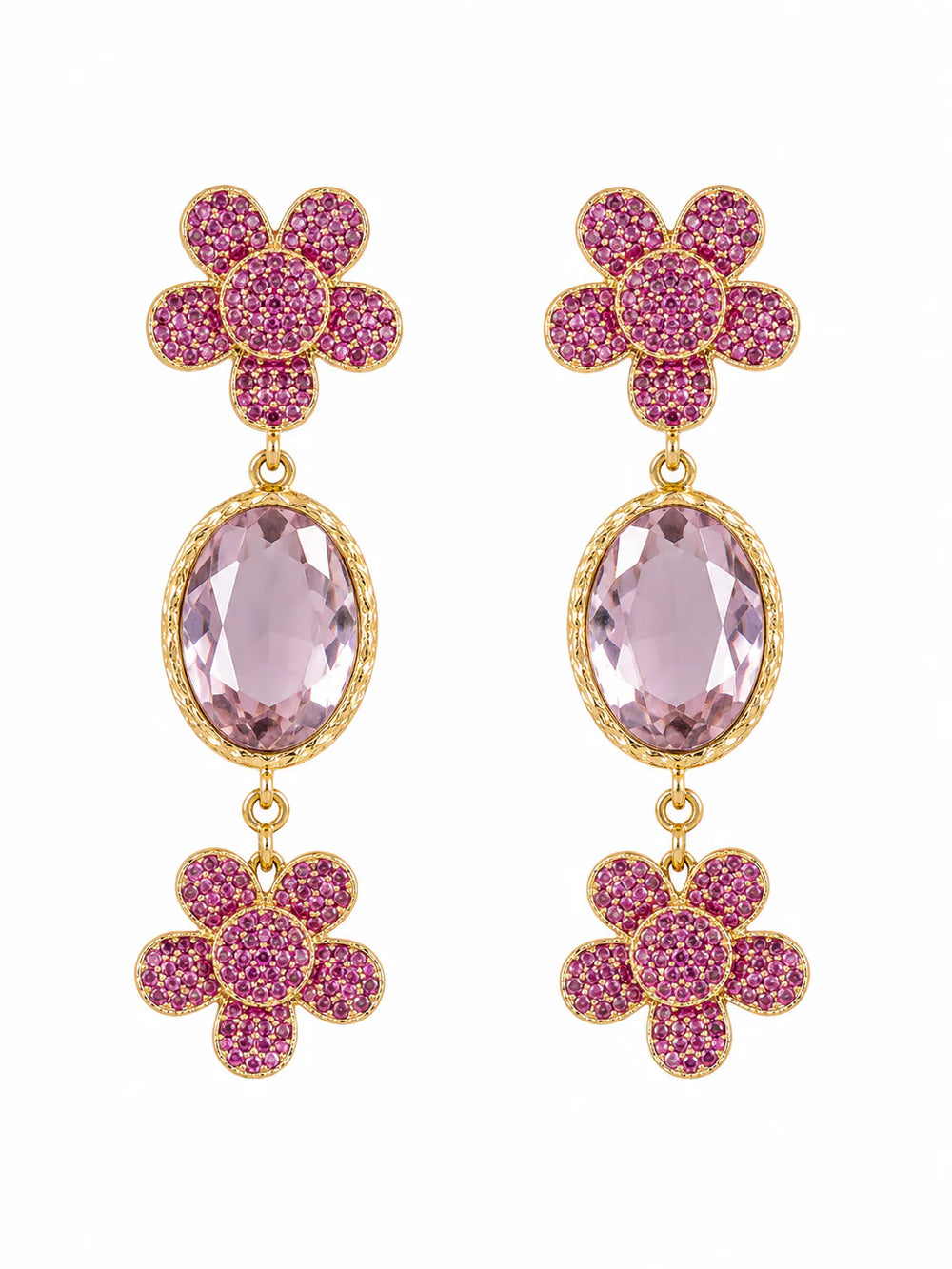 Fleur de Rosé Earrings by Trisha paterson from Marina St Barth