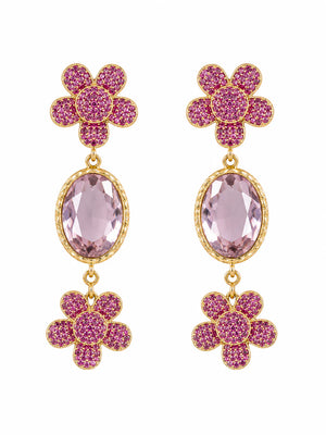Fleur de Rosé Earrings by Trisha paterson from Marina St Barth