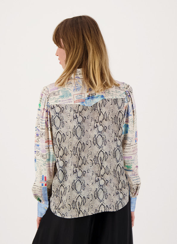 Grace Snake Cropped Shirt by Me 369 from Marina St Barth