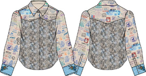 Grace Snake Cropped Shirt by Me 369 from Marina St Barth