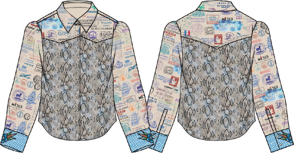 Grace Snake Cropped Shirt by Me 369 from Marina St Barth