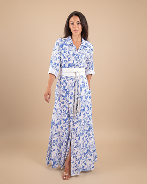 Shirt Dress New Linen Printed