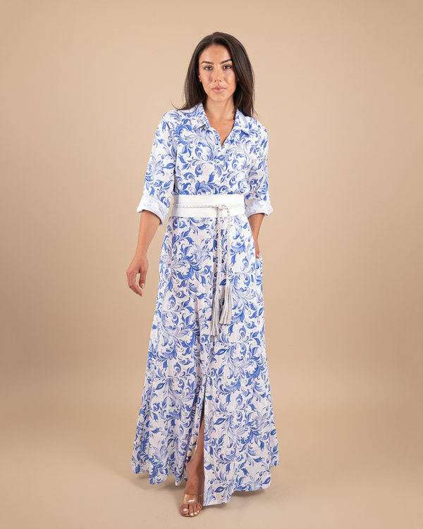 Shirt Dress New Linen Printed