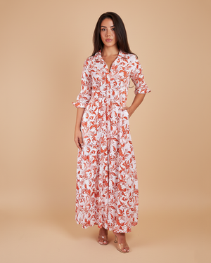 Shirt Dress New Linen Printed