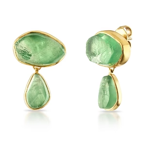 Green Fluorite Goddess earrings by Lassanai from Marina St Barth
