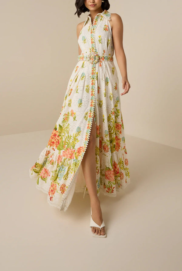 Hemant & Nandita Dhun Long Shirt Dress W/B by Hemant & Nandita from Marina St Barth