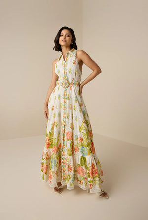 Hemant & Nandita Dhun Long Shirt Dress W/B by Hemant & Nandita from Marina St Barth