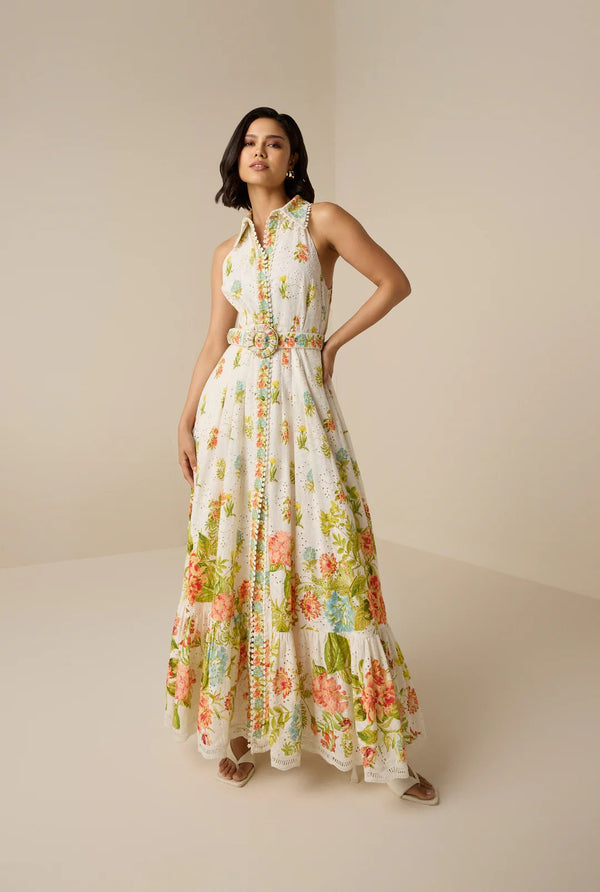 Hemant & Nandita Dhun Long Shirt Dress W/B by Hemant & Nandita from Marina St Barth