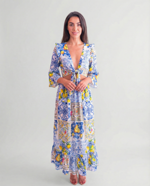 Positano Hedy Printed Long Skirt by Luisa Positano from Marina St Barth