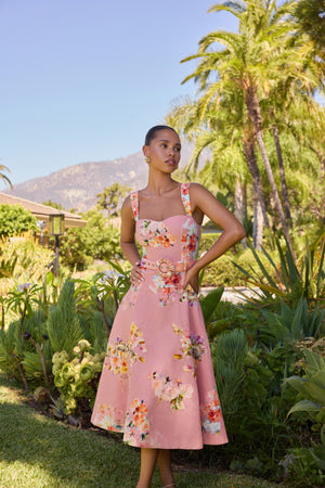 Hemant & Nandita Saba Midi Dress W/ Buckle Belt by Hemant & Nandita from Marina St Barth