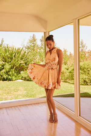 Hemant & Nandita Kavi Short Dress With Buckle Belt by Hemant & Nandita from Marina St Barth