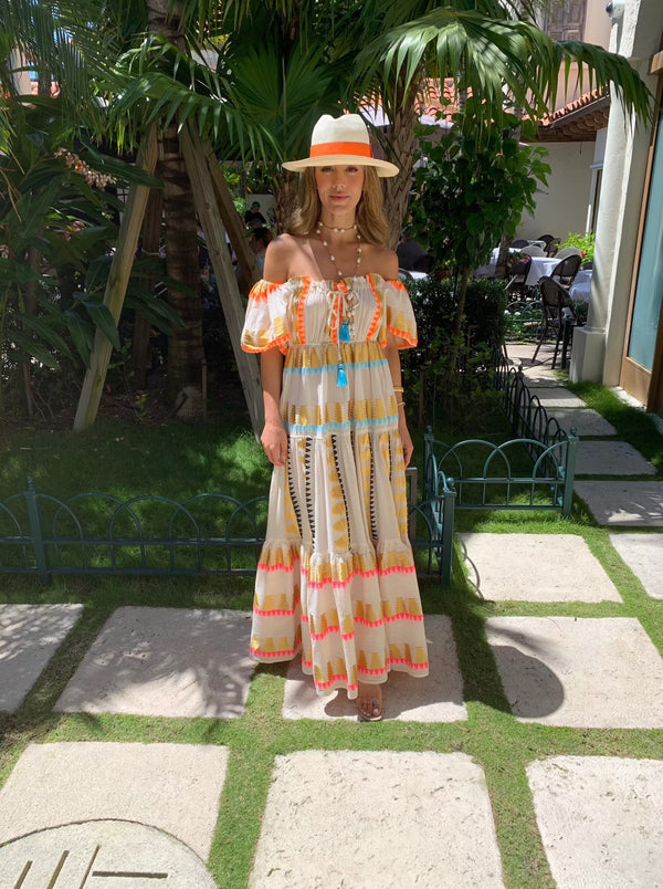 Greek  Off Shoulder Dress by Nema from Marina St Barth