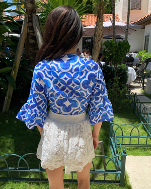 Bolero Nodo Centrale Linen Top by Marina St Barth from Marina St Barth