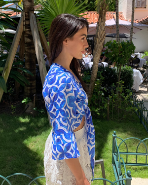 Bolero Nodo Centrale Linen Top by Marina St Barth from Marina St Barth