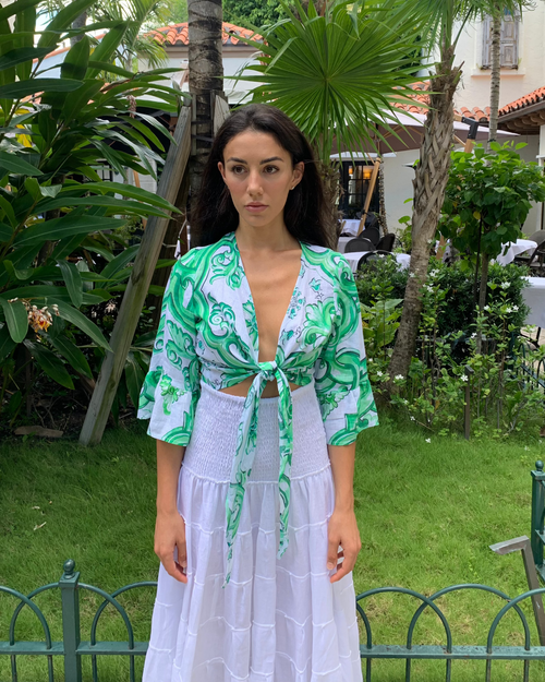 Bolero Nodo Centrale Linen Top by Marina St Barth from Marina St Barth