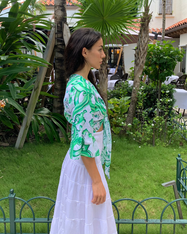 Bolero Nodo Centrale Linen Top by Marina St Barth from Marina St Barth