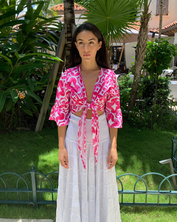 Bolero Nodo Centrale Linen Top by Marina St Barth from Marina St Barth