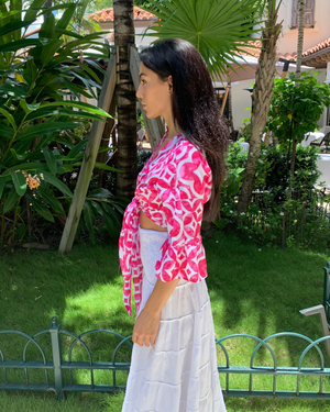 Bolero Nodo Centrale Linen Top by Marina St Barth from Marina St Barth