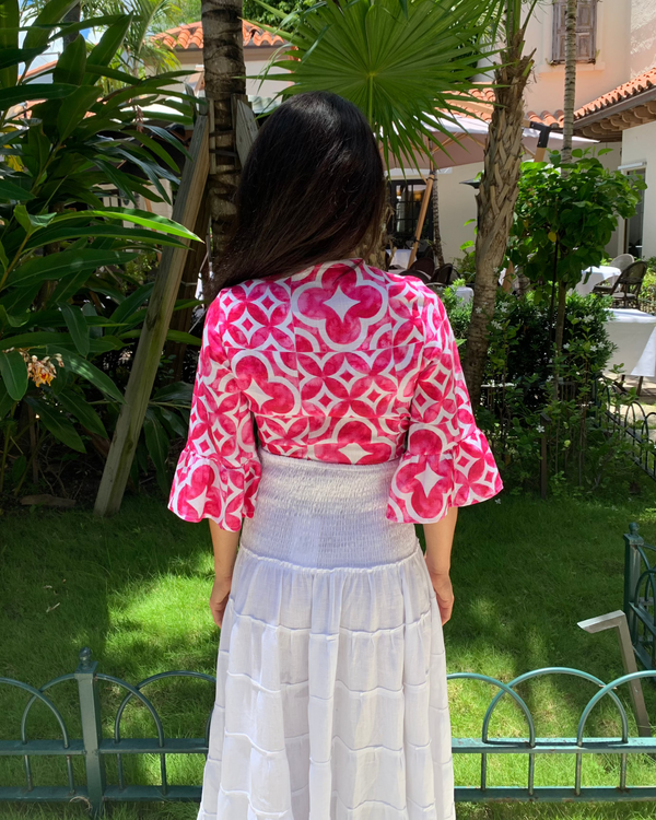 Bolero Nodo Centrale Linen Top by Marina St Barth from Marina St Barth