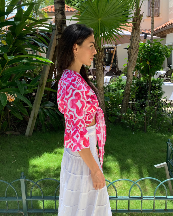 Bolero Nodo Centrale Linen Top by Marina St Barth from Marina St Barth