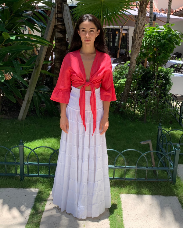 Bolero Nodo Centrale Linen Top by Marina St Barth from Marina St Barth