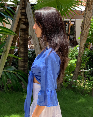 Bolero Nodo Centrale Linen Top by Marina St Barth from Marina St Barth