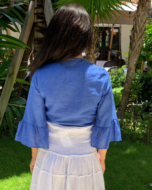 Bolero Nodo Centrale Linen Top by Marina St Barth from Marina St Barth