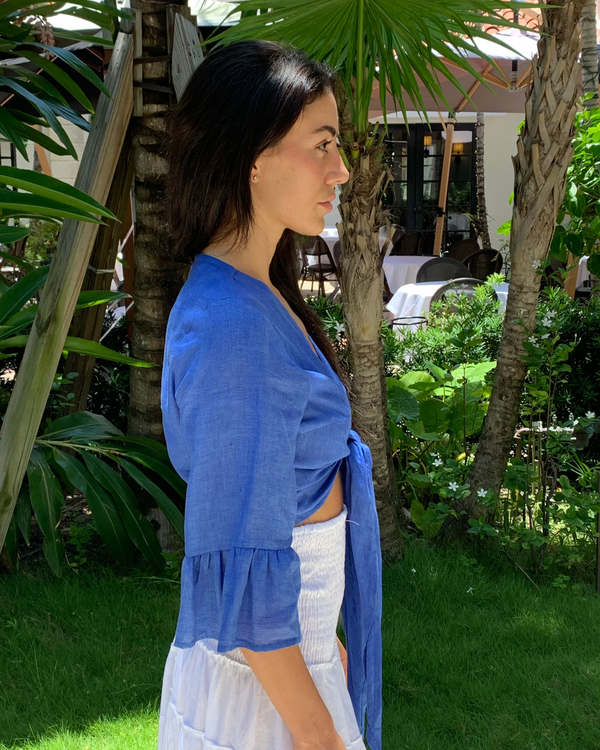 Bolero Nodo Centrale Linen Top by Marina St Barth from Marina St Barth