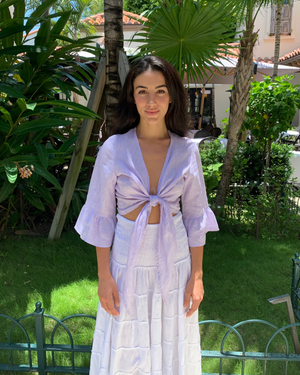 Bolero Nodo Centrale Linen Top by Marina St Barth from Marina St Barth