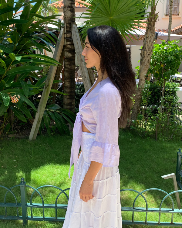 Bolero Nodo Centrale Linen Top by Marina St Barth from Marina St Barth