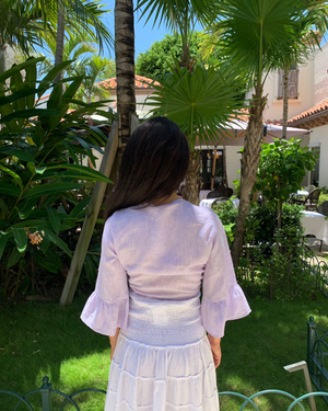 Bolero Nodo Centrale Linen Top by Marina St Barth from Marina St Barth