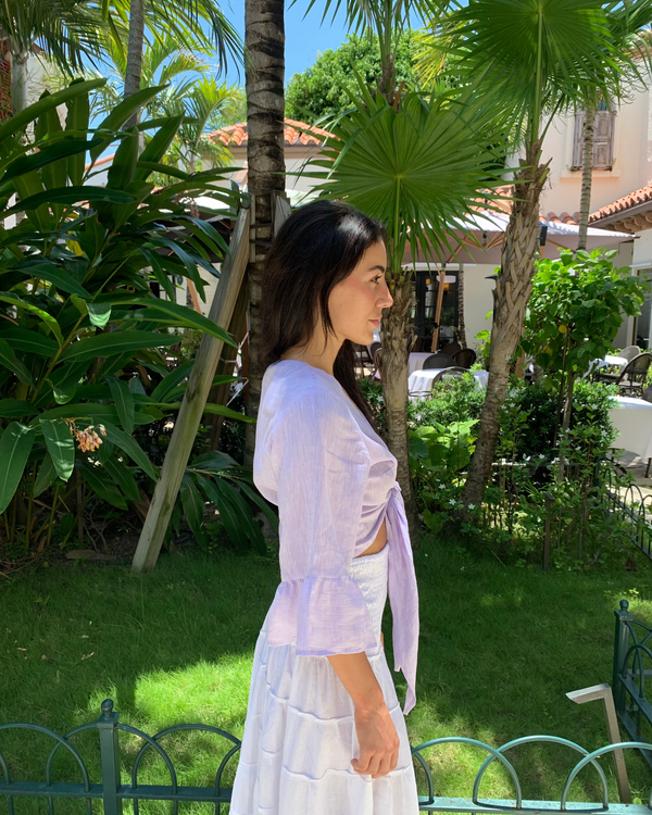 Bolero Nodo Centrale Linen Top by Marina St Barth from Marina St Barth