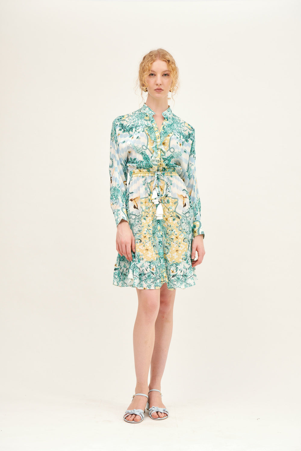 Kore’ Short dress long sleeves with ruffle by Kore from Marina St Barth