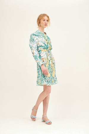 Kore’ Short dress long sleeves with ruffle by Kore from Marina St Barth