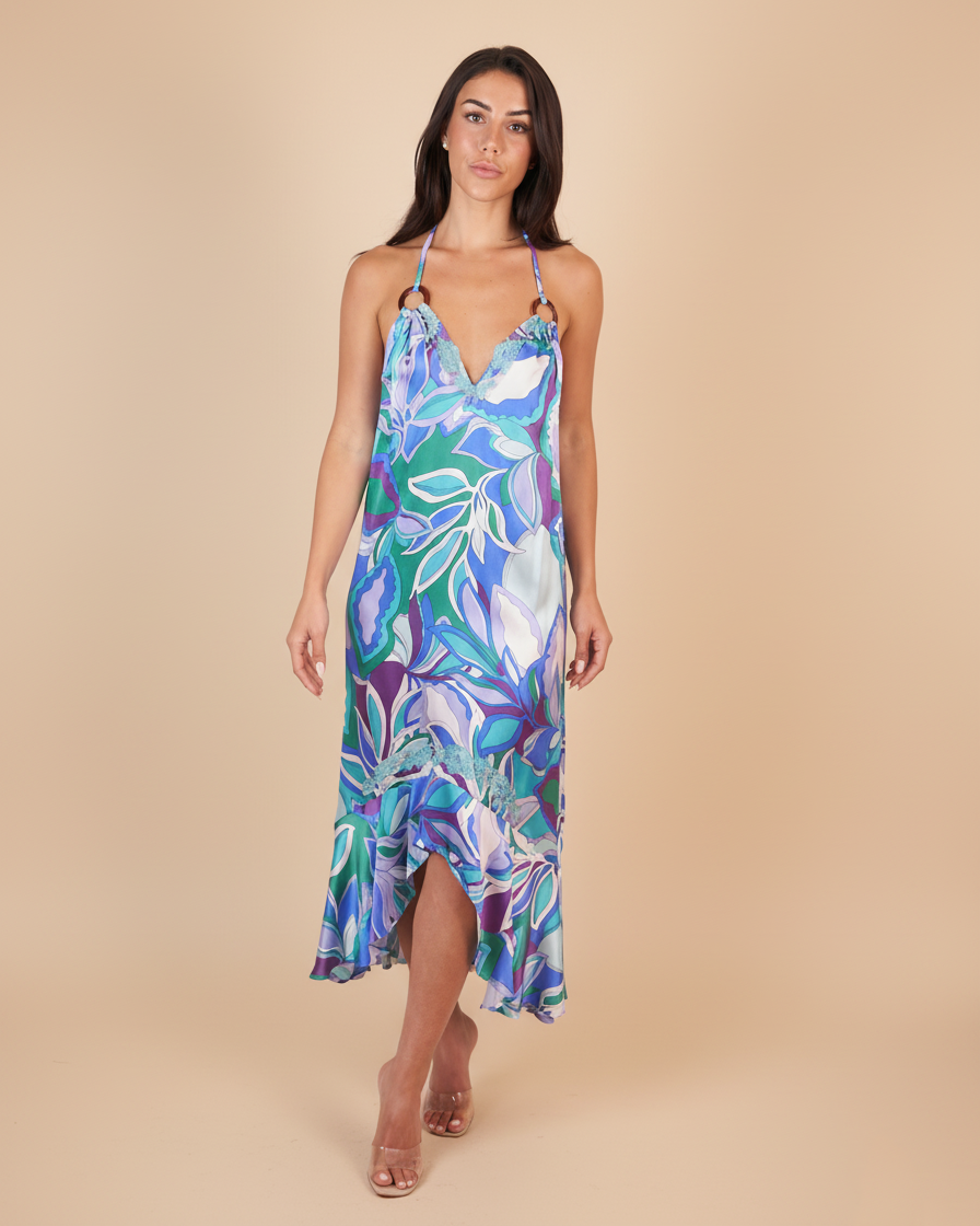 Vanita Rosa  Long Dress Nana Silk