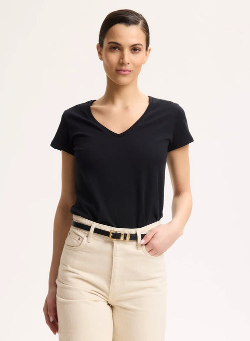 Majestic Soft Touch Short Sleeve V Neck by Majestic Filature from Marina St Barth