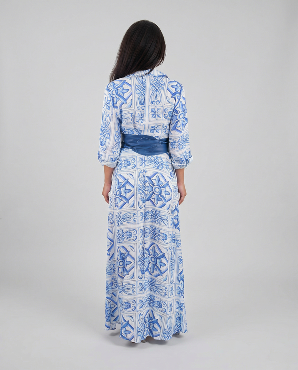 Shirt Dress New Linen Printed