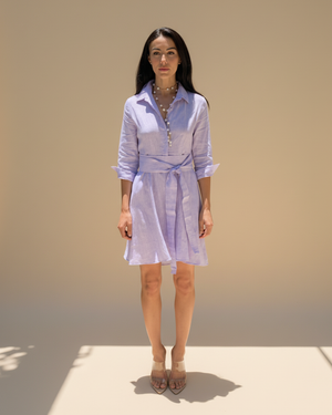 Shirt Dress Mini Linen Finta