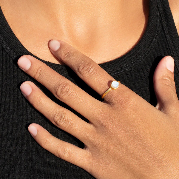 Moonstone Stackable Ring by Lassanai from Marina St Barth