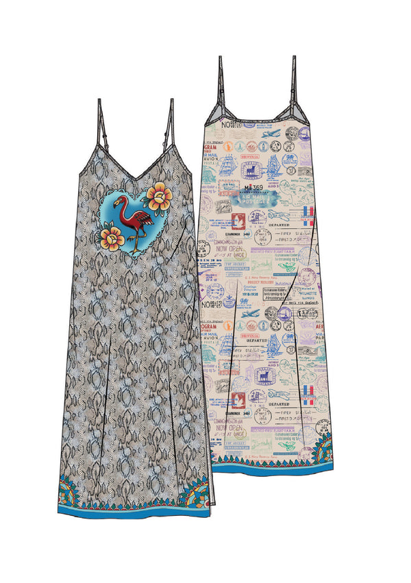 Olivia Snake Camisole Dress by Me 369 from Marina St Barth