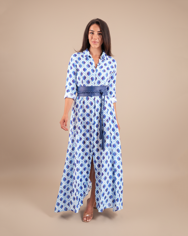 Shirt Dress New Linen Printed