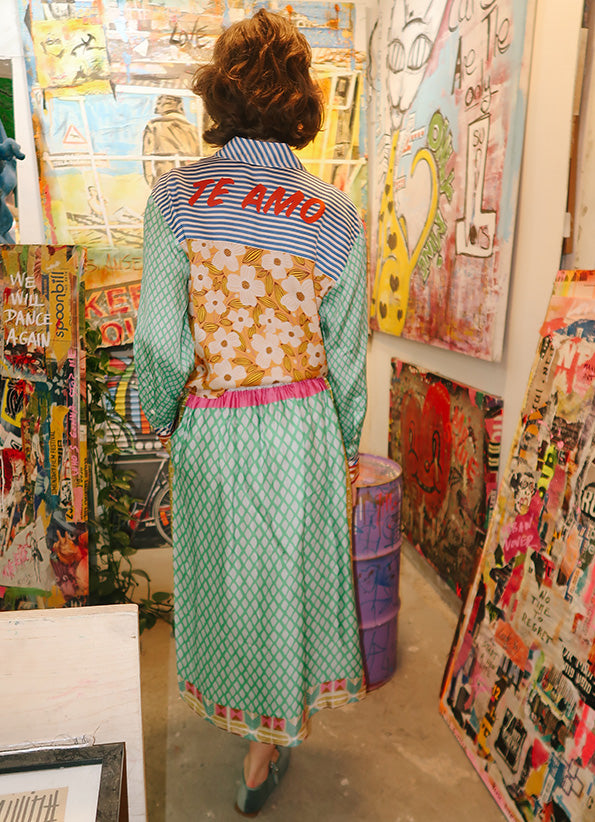 Me369 Layla Printed Midi Skirt by Me 369 from Marina St Barth