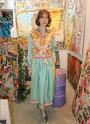 Me369 Layla Printed Midi Skirt by Me 369 from Marina St Barth